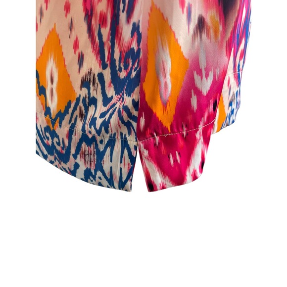 Chicos Multi Ikat Print Split Neck Short Sleeve Tunic SZ O - Picture 6 of 6